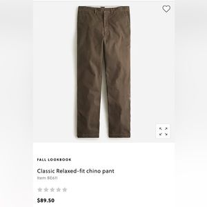 Mens Jcrew Relaxed-fit chino pant 32/30